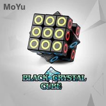 Accive Moyu черный кристалл 3x3x3 магический куб скорость куб пазл игрушки для детей и взрослых обучения мозгу комплект cubo magico MF8842