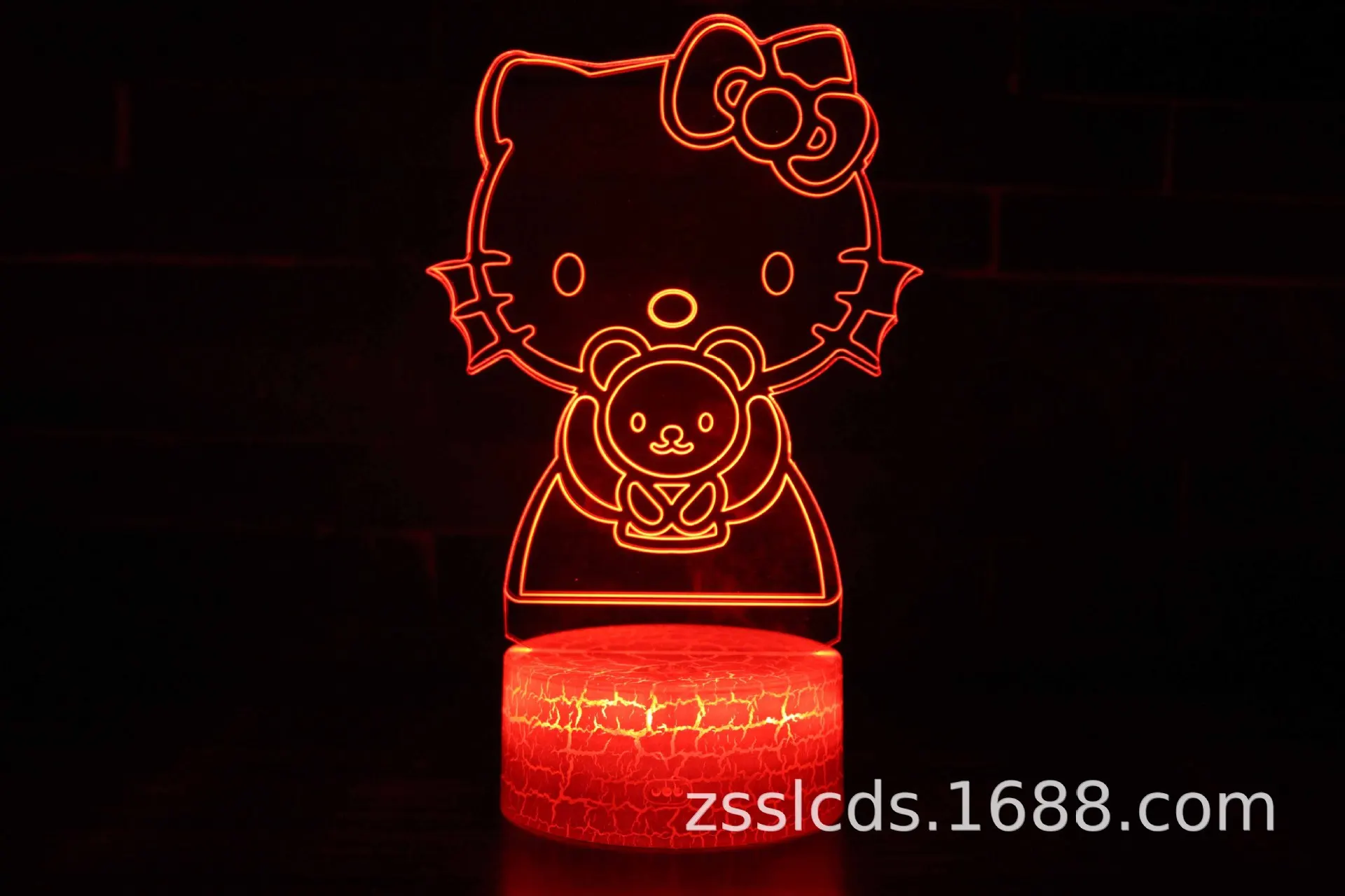 Поставщик электроэнергии горячие продажи hello kitty серии 3D ночник USB Plug Красочные прикроватные настольные лампы Креативный KT-C