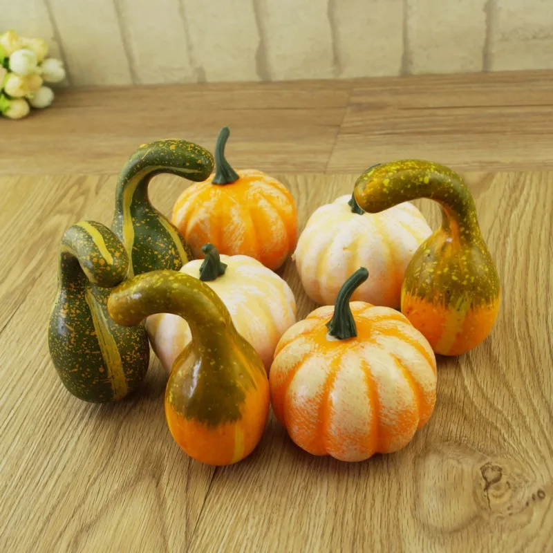 

Artificial Foods Creative Lifelike Simulation Artificial Pumpkins Festive Wedding Halloween Party Home Decoration