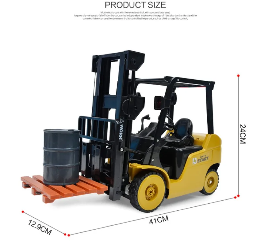 Big size toys 1:8 RC Forklift Truck Crane RTR 11CH Engineer Vehicle Toys LED Light Kids Toys
