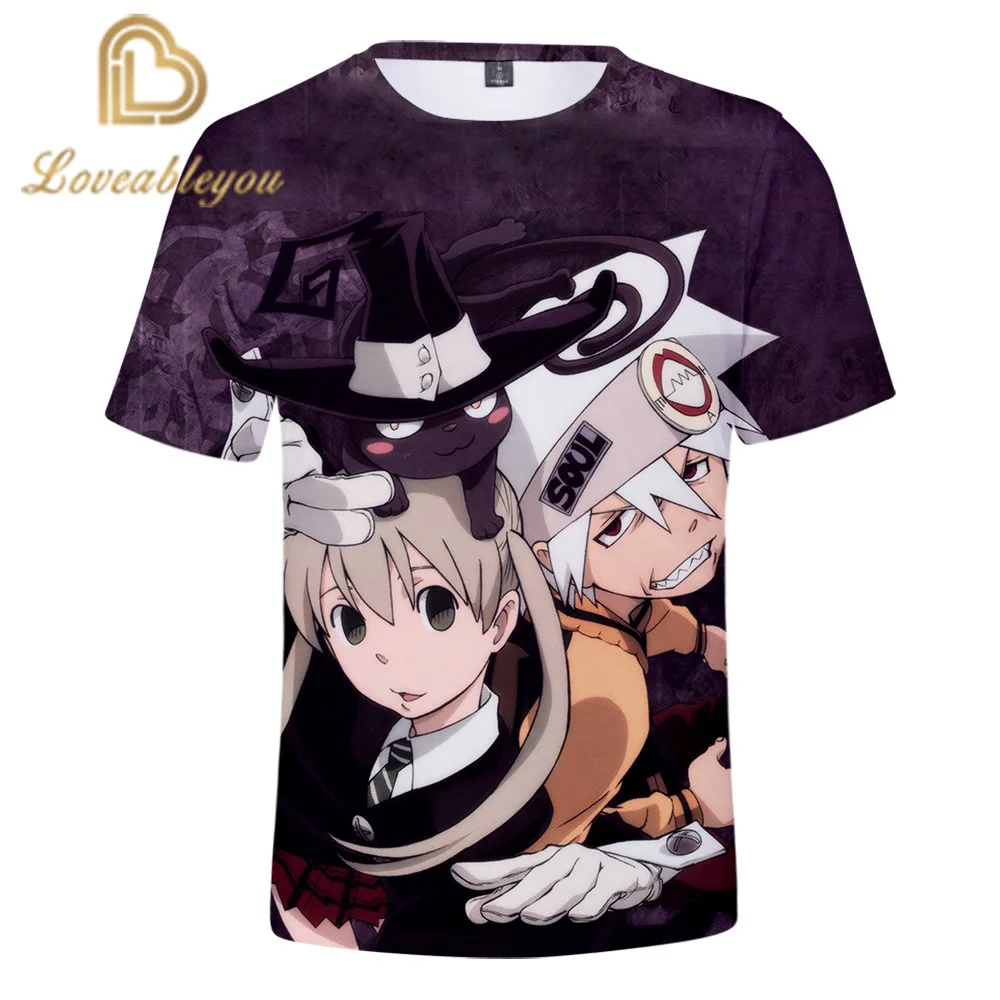 

Summer 2020 3D Printed Short-sleeved T-shirt Anime Character Unisex Casual Short-sleeved Adult / Child T-shirt