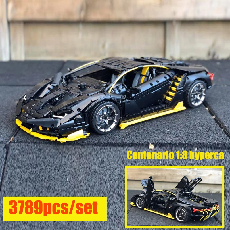 Новый 100 год Centenario 1:8 гиперкар Супер гоночный автомобиль подходит Lepinings техника Moc