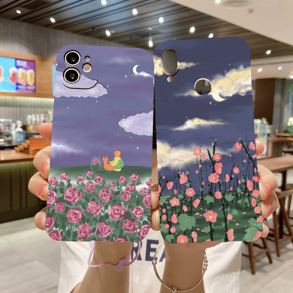 Чехол с рисунком Пейзажа для Xiaomi Redmi Note 10T 10S 10 9 8 6 Pro 9T 9A 9C 9S 8T 7 7A 5 Plus 4X 6A акварельный