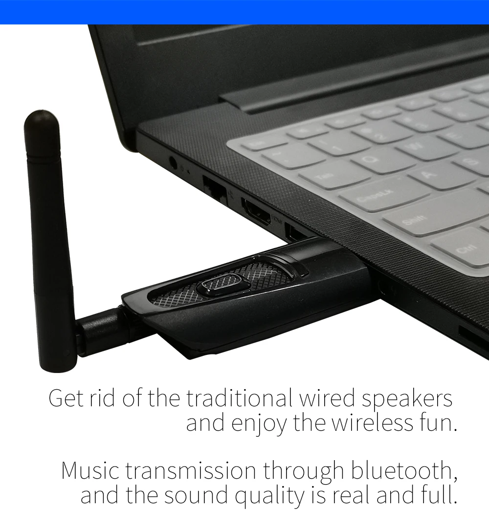Беспроводной Bluetooth 5,0 передатчик Aptx с низкой задержкой длинный Диапазон аудио USB адаптер AUX беспроводной ключ для ТВ ПК без драйвера