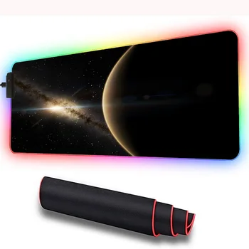 

Universe Stars Planets Space Large Gaming RGB XXL Keyboard Rubber Mouse Pad USB Wired LED Big Backlight Computer Desk Mouse Mat