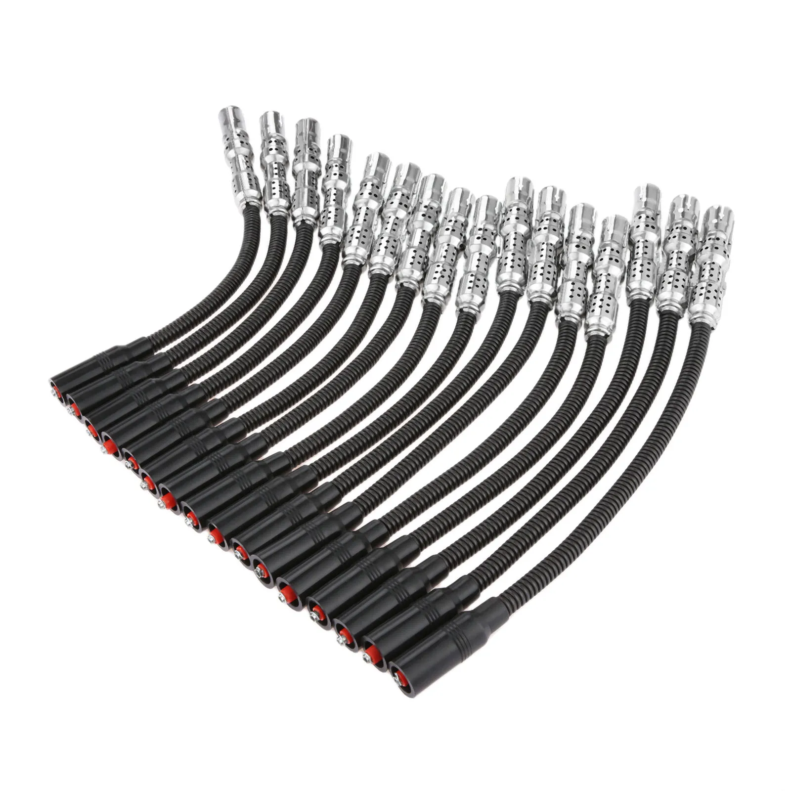 Yetaha 16Pcs 8mm Spark Plug Wires Ignition Cable Kit 1131500019 For Mercedes-Benz C-Class E-Class ML500 R50 E430 E500 E55