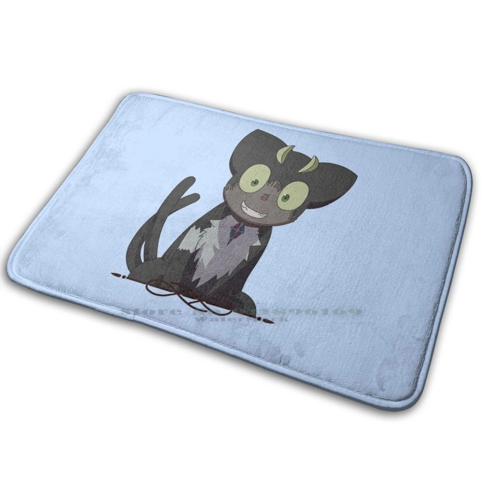 Kuro Mat Rug Carpet Anti Slip Bedroom Entrance Door Mat Kuro Cat Blue Exorcist Anime Mat Aliexpress