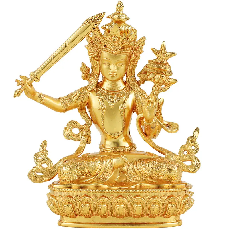 

Manjusri Bodhisattva Statues at Pusa Home Buddha Hall Enshrines Auspicious Ornaments 3 Inches