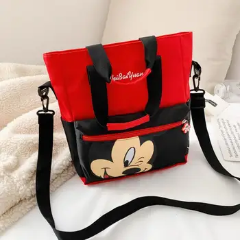 

New Pupils Tutor Bag Middle School Student Tote Bag Canvas Messenger Bag Children's Mickey Minnie Bags Men and Women Travel Bag