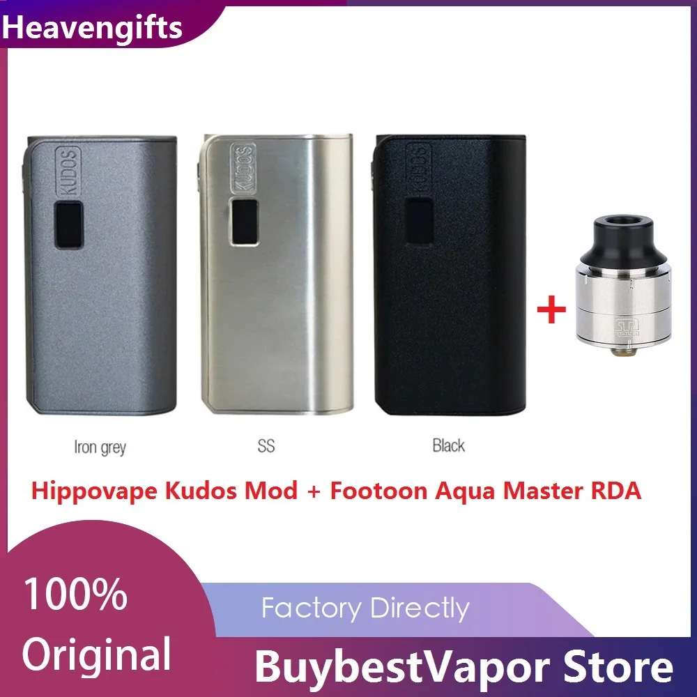 Эксклюзивный боксмод Hippovape Kudos 80 вт Squonker MOD с аккумулятором 18650 мощностью 24 мм Footoon
