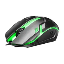 Souris de jeu à éclairage USB filaire, lecteur gratuit, confortable, ergonomique, optique, pour ordinateur 
