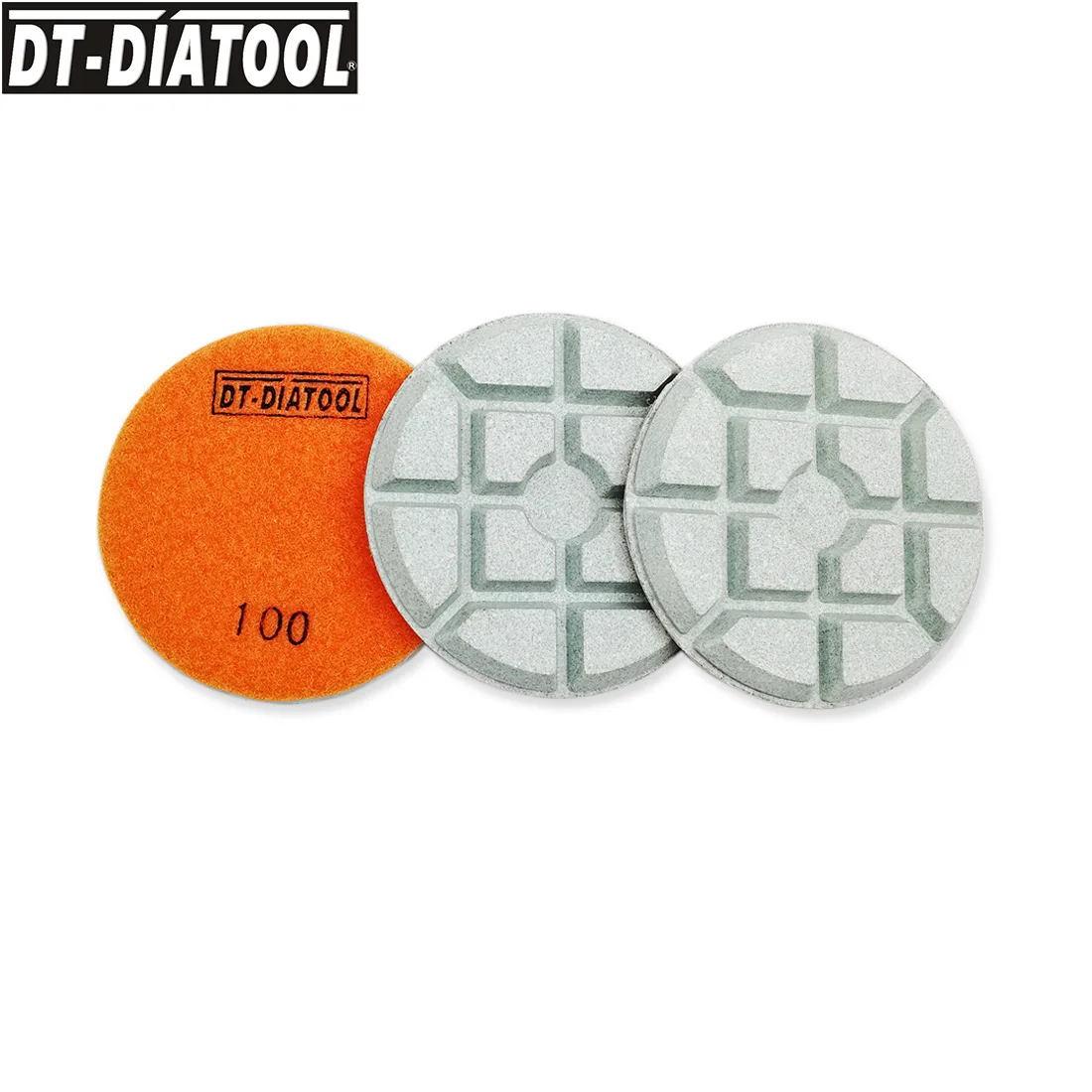 DT DIATOOL 3 шт. зернистость #100 алмазные полимерные колодки для бетона шлифовальные