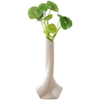 

Simple Vase Home Decoration Flower Arrangement Ceramic Small Vase Decorations Spiral Decoration White High Temperature Ceramic