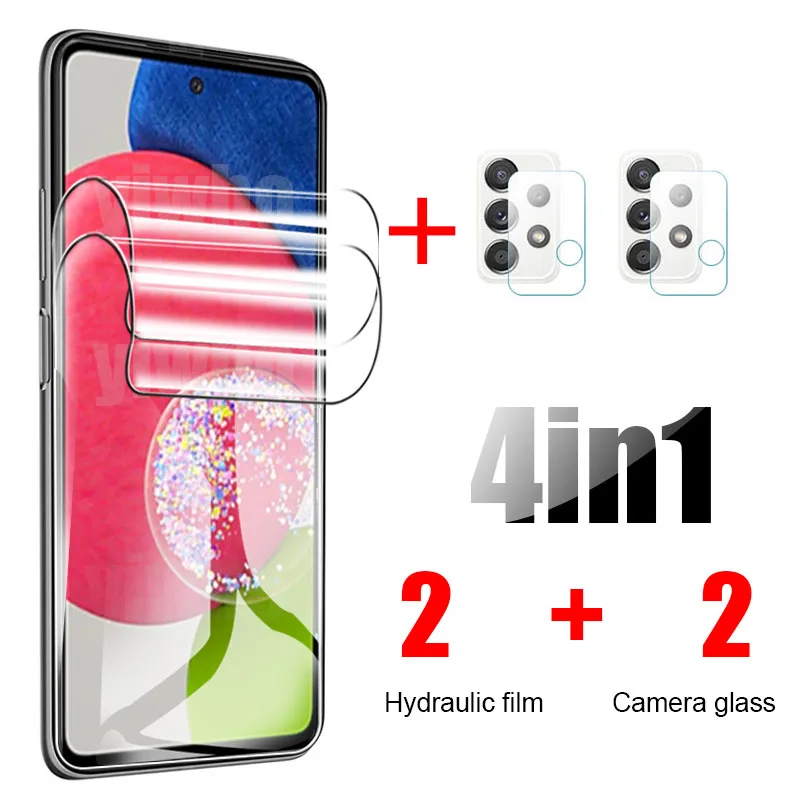 waterproof case for phone hydrogel film For Samsung Galaxy A52s Screen Protector Glass For Samsung A32 A22 A72 A42 5G A12 Tempered Protective Camera Glass leather phone wallet Cases & Covers