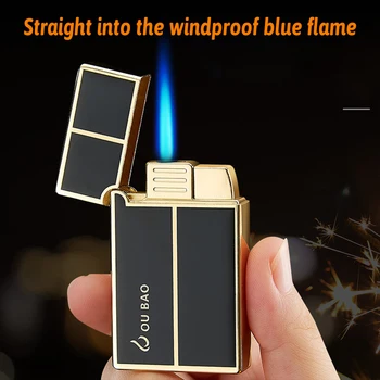 

2020 New Torch Turbo Lighter Blue Flame Electronic Lighter gas Lighter Butane Mini Cigar Cigarettes Lighters Gift EA