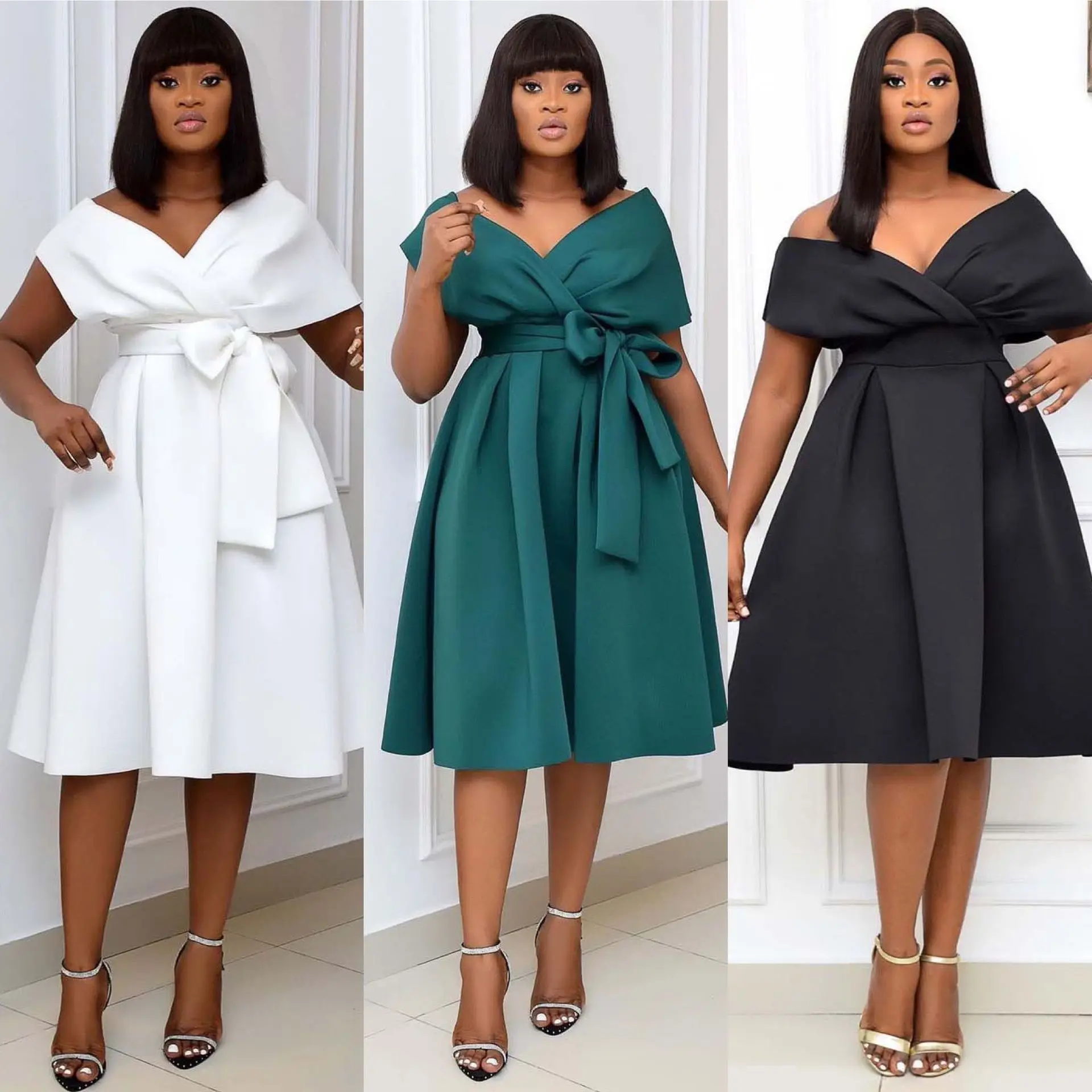Sexy Big V-Neck Dress Plus Size Women
