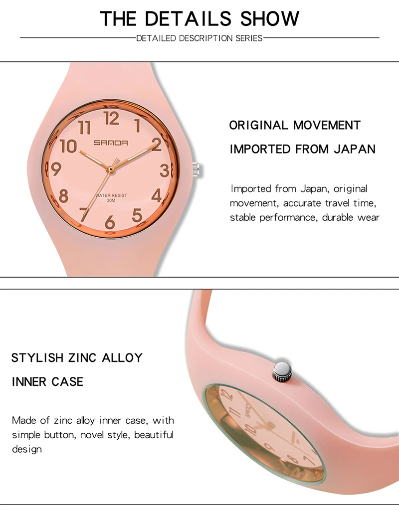 2021 New Sports Electronic 30M Waterproof Multifunction Personality Student Hand Plate Watches Quartz Movement Calendar 6056