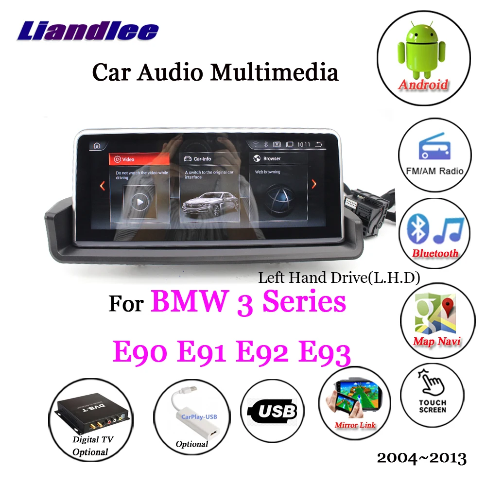 

For BMW 3 Series E90 E91 E92 E93 Original Car System Android 10.0 Player Multimedia Carplay Androidauto GPS Navigation HD Screen