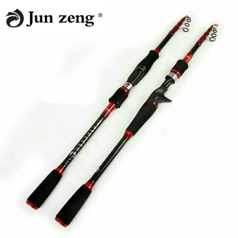 junzeng lure Rod 1.8/2.1/2.4/2.7/Meters Grips Directly Handle Short Carrying Carbon Rod Spinning Casting Rod Fishing Tackle