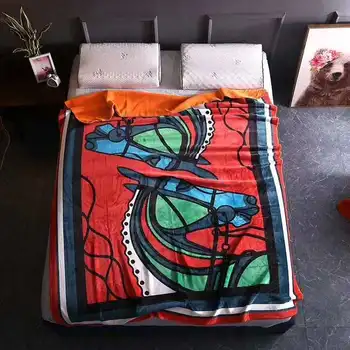 

2020 Latest Design Velvet Muli-size High Quality Blanket Villa High-end Italy Colorful Home Decor Throw