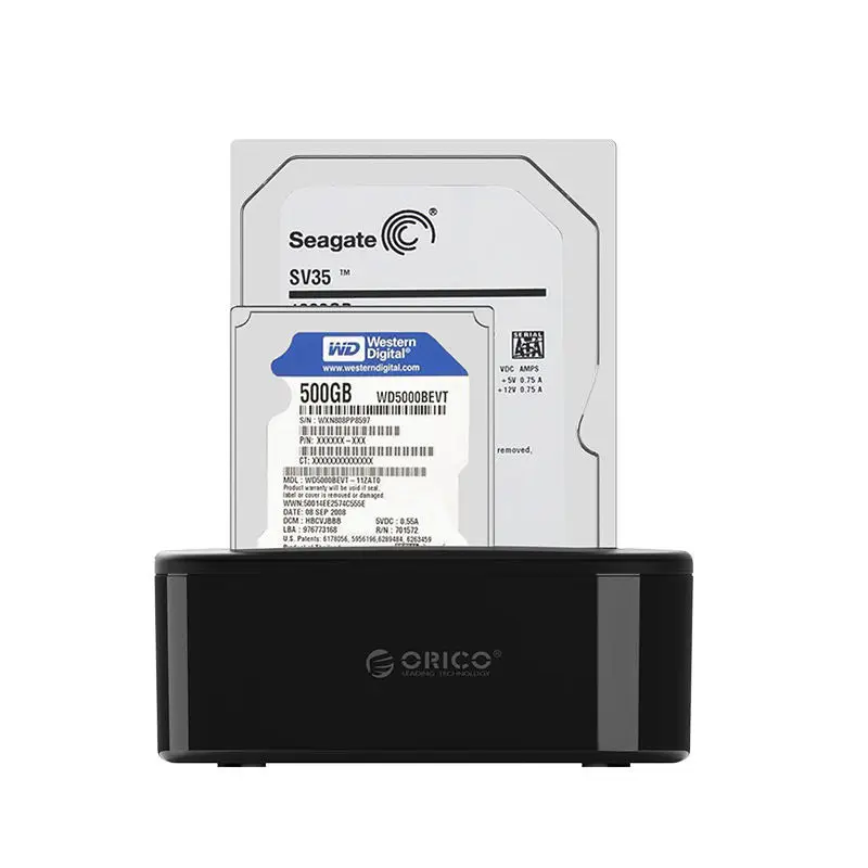  ORICO 6228US3 35 pulgadas Dual Bay USB 30 a Sata Hdd Ssd funda estación de acoplamiento herramienta