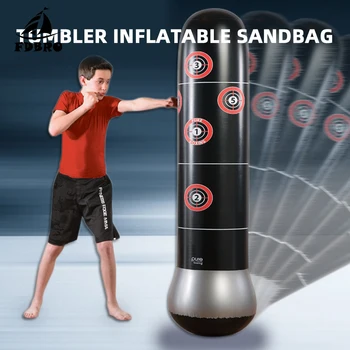 

FDBRO Fitness Decompression Inflatable Boxing Ring Thickening Boxing Column Tumbler Fight Column Inflatable Sandbag Kick Target