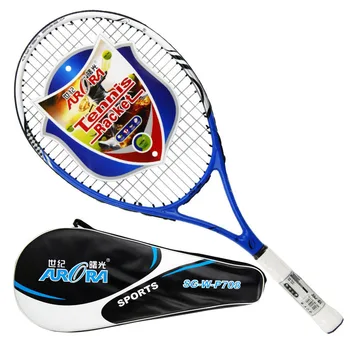 

Single Professional Tennis Racket Men's Straight Shot Super Steel Carbon Fiber Universal Tenis Padel Set With Free Tennis Bag