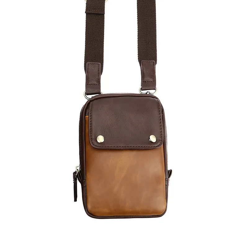 Поток Ретро сумка на плечо вертикальная сумка для мобильного телефона Мужская индивидуальная маленькая наклонная Edrified сумка на плечо грудь
