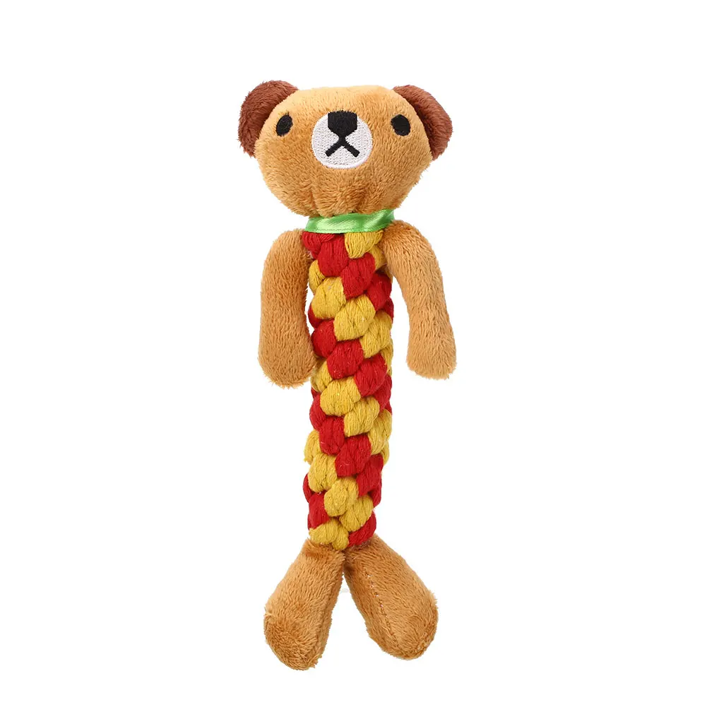 Собака зубы моляры укус Pet жевательная игрушка Измельчить зубы игрушка хлопковая веревка уход за зубами милый