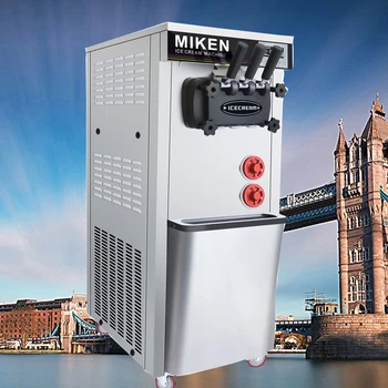 

2020 new vertical stainless steel ice cream machine manufacturers soft ice cream machine 3 flavors of ice cream making machine