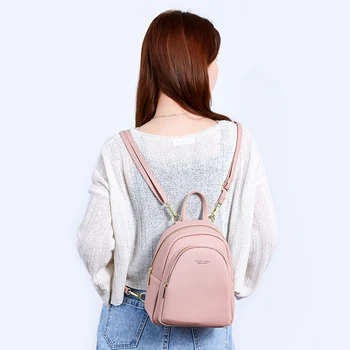 

Fansiman Brand Women Backpacks Luxury Pu Leather 2020 Candy Color Girls Backpacks Street Women's Bags Designer Backpack Fashion