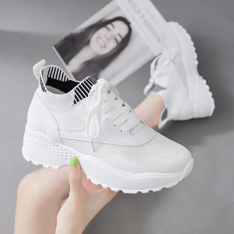 

2019 New Women's Air Mesh Platform Sneakers Breathable Casual Shoes Female Tennis Shoes Women's Shoes Zapatillas Mujer