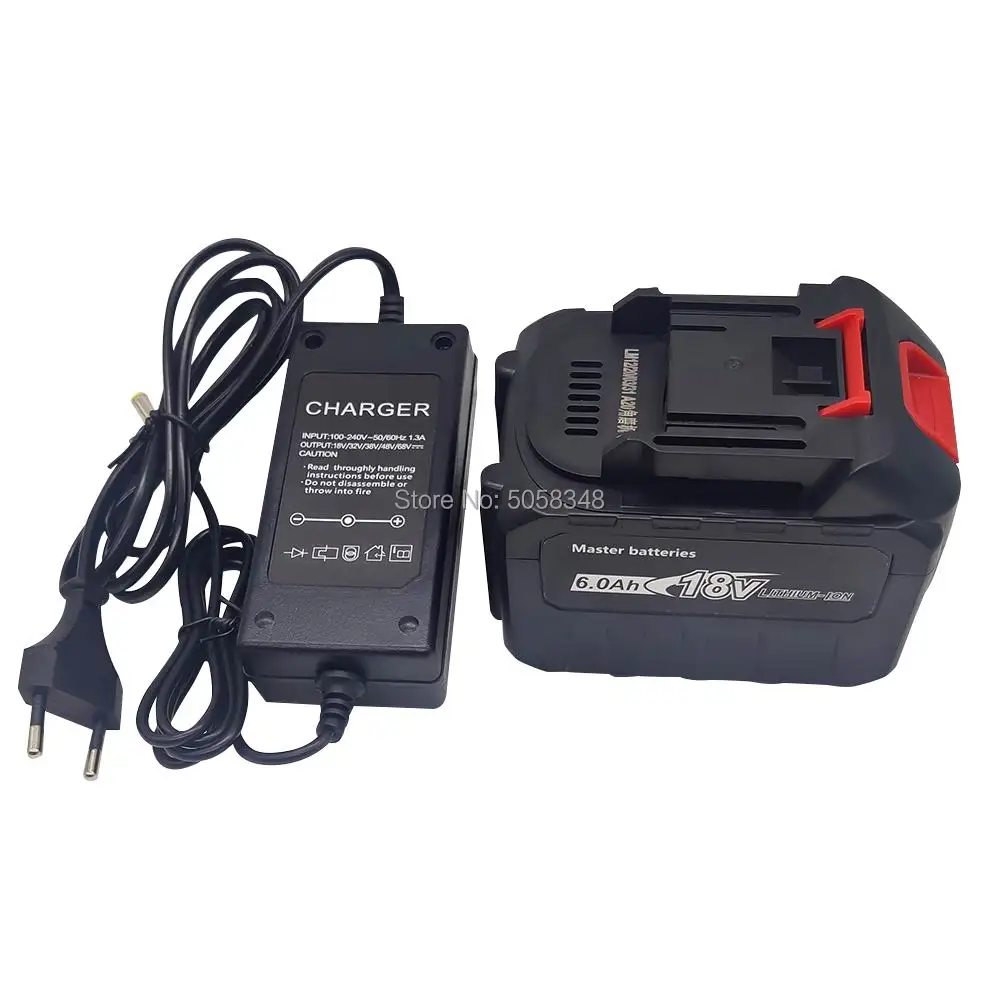 

compatiable 18V 6000mAh 6.0 Ah battery pack 6.0Ah battery with a charger for rechargeable cordless tool