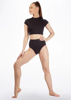 

Female High waisted dance shorts womens Spandex Ballet Dance Lycra bottoms for a stage Mid Waist Cheer Workout shorts