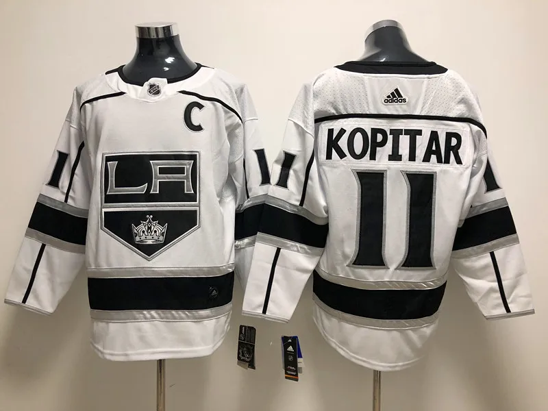 Золотой Сшитые мужские футболки для взрослых#8 Drew Doughty 32 Jonathan Quick 99 Wayne Gretzky - Цвет: Золотой