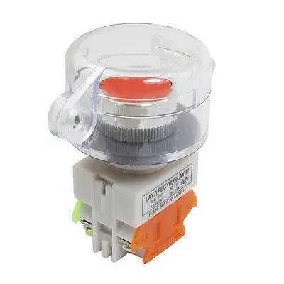 

AC 660V 10A Momentary 1NO 1NC(DPST) Red Button Pushbutton Switch w Cover