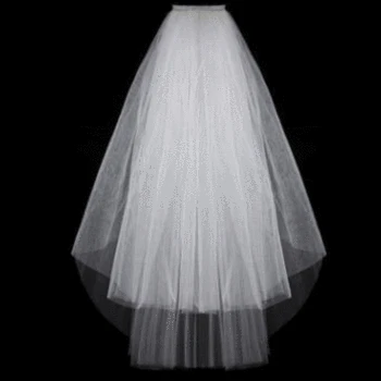 

Simple Short Tulle Wedding Veils Cheap White Ivory Bridal Veil for Bride for Mariage Wedding Accessories