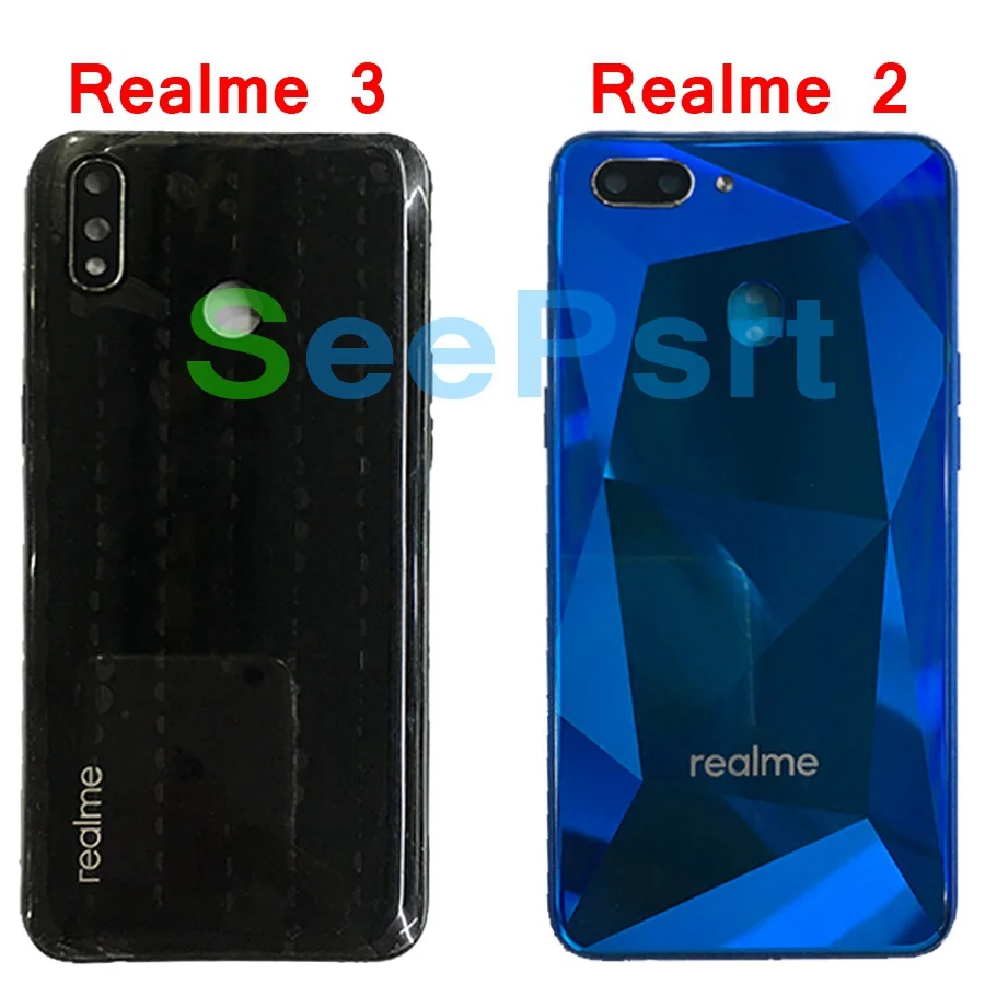 Чехол для Oppo Realme 2, задняя крышка с камерой, чехол для батареи с логотипом для Realme 3, задняя крышка для батареи