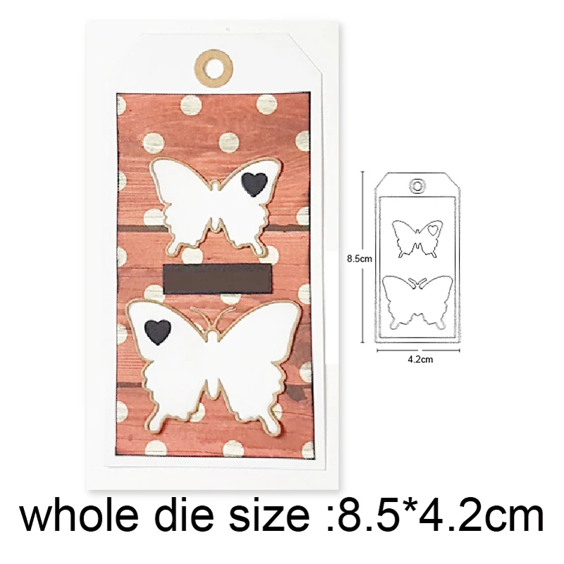 

Metal dies Butterfly Label Tag Embossing Frame Cutting Dies Diy Scrapbooking dies Paper Cards Making Photo Decoration Craft Dies