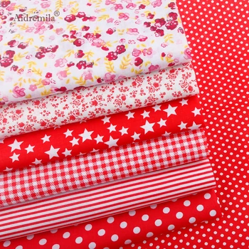 

Red Floral Series Thin Plain Printed Cotton Fabric Patchwork For DIY Sewing&Quilting Handmade Craft Cloth Of Material 50x50cm