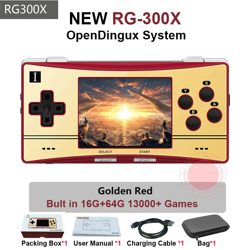 Anbernic RG300X Retro Portable Game Console Video Game Player For PS1 Game Support HD Out 128g 18000 Games Kids Gift VS Q20 mini 