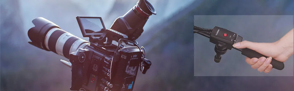 lanc, tripé com controle zoom para sony nx5c nx3c 190p 150p 198p