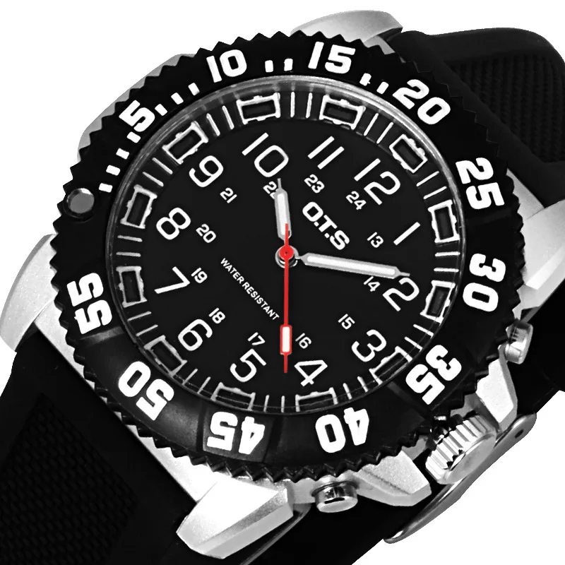 

OTS Outdoor Sports Watch Men's Students Tide Men Fashion Watch Night Light Watch Waterproof Quartz Men's