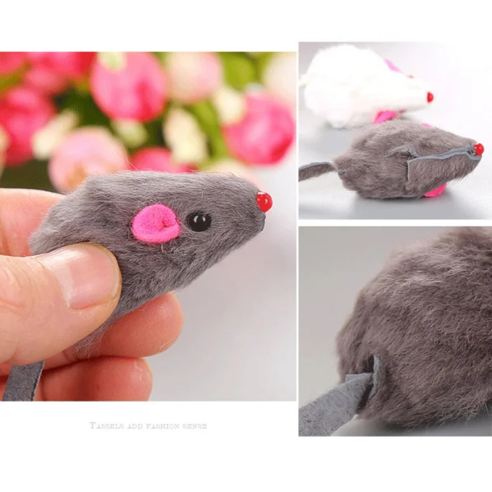 Домашние животные кошки игрушки 12 шт. пушистые мыши с котом и погремушкой Звук Укуса Catch Play мышь игрушка для кошек MYDING