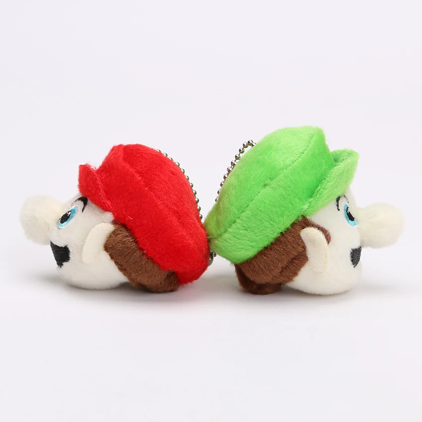 100 шт./компл. Супер Марио плюшевые Марио и Луиджи кулон брелок Spuer Mario Bros Плюшевые Новогодние украшения подарки 6 см