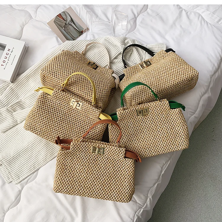 Designer Straw Crossbody Bag