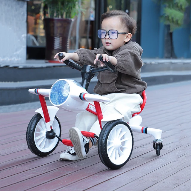 Children's Pedal Drift Toy Car Airplane Head Children's Tricycle Pedal Three-wheeled Square Yo-yo Baby Bicycle  Toddler Car 4