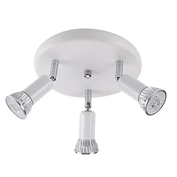 

Metal Modern Cabinet Bathroom Kitchen Bedroom GU10 3 Heads Angle Adjustable Ceiling Light LED Spotlight Surface Mounted Round