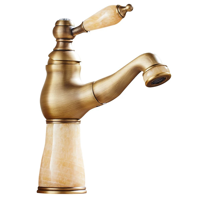 

Hot and Cold Basin Pull-Type Faucet Bathroom Vanity Basin Basin Faucet Brass Washbasin Faucet