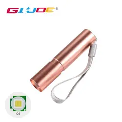 GIJOE Мини светодиодный фонарик Q5 фонарик usb Перезаряжаемый водонепроницаемый корпус из алюминиевого сплава тактический свет 4 режима